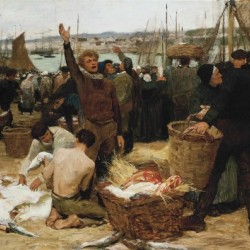 Fish market near port